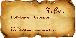 Hoffbauer Csongor névjegykártya